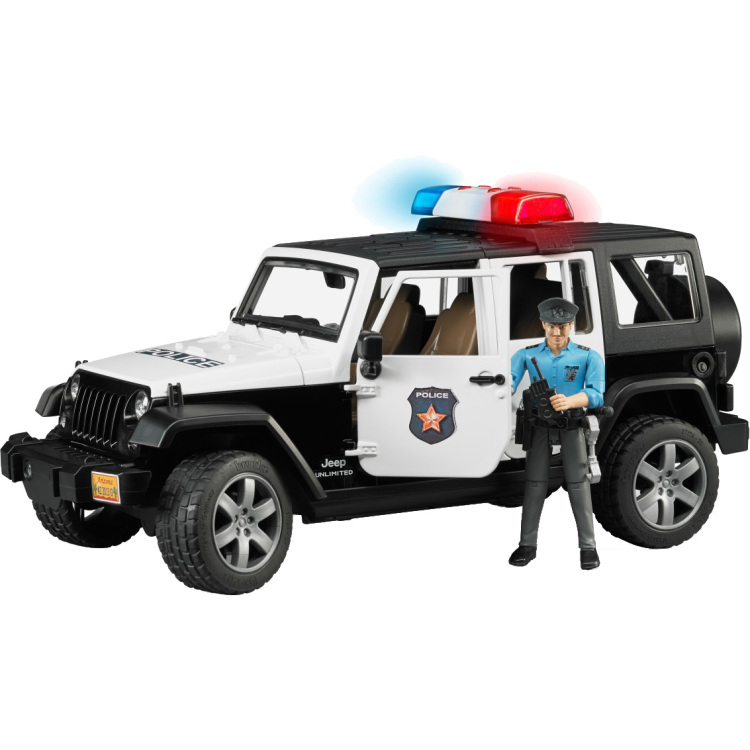 bruder Jeep Wrangler Unlimited Rubicon politieauto met politieagent modelvoertuig