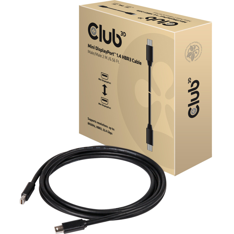 Club 3D Mini DisplayPort 1.4 kabel male-male