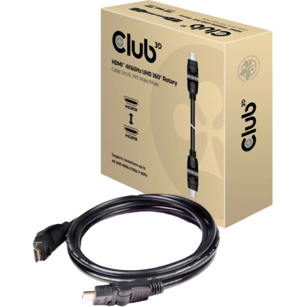 Club 3D HDMI 2.0 360° Rotary kabel