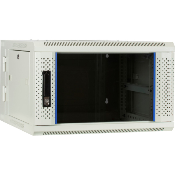 DSI 6U witte wandkast (kantelbaar) met glazen deur - DS6606W-DOUBLE server rack