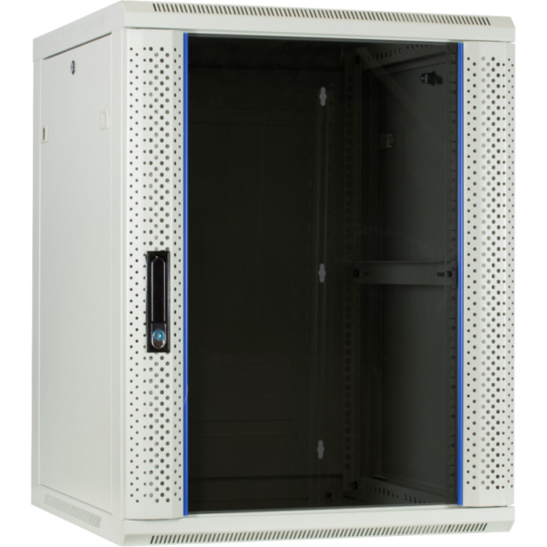 DSI 15U witte wandkast met glazen deur - DS6615W server rack