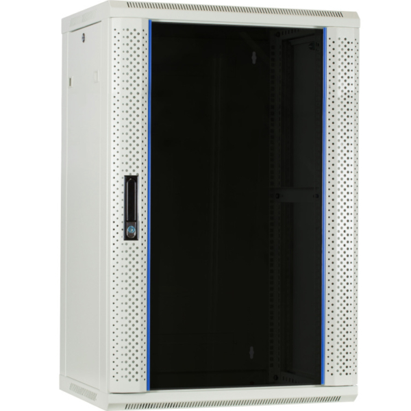 DSI 18U Witte Wandkast met glazen deur - DS6418W server rack
