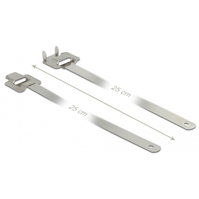 DeLOCK Herbruikbare RVS kabelbinders met vouwsluiting