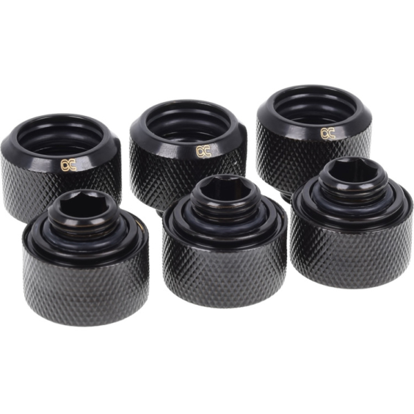 Alphacool Eiszapfen 16mm HardTube compression fitting G1/4" - sixpack schroevenset