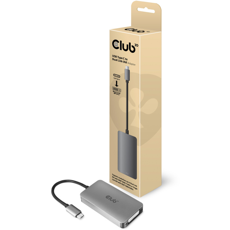 Club 3D USB Type C to DVI-I DUAL LINK Active Adapter