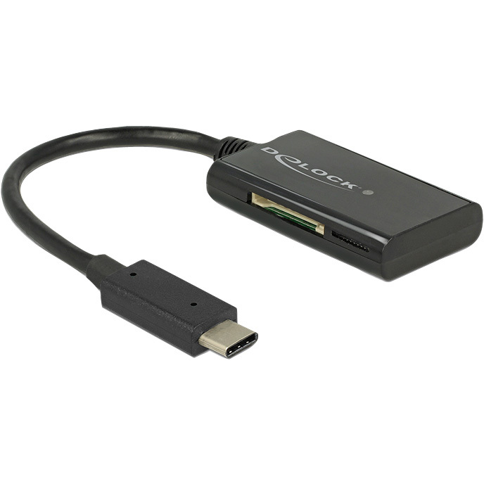 DeLOCK USB 3.1 Gen 1 Card Reader USB Type-C male 4 Slots kaartlezer