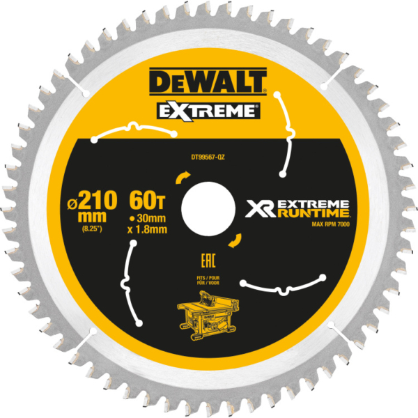 DEWALT Cirkelzaagblad DT99567, 210 / 30mm