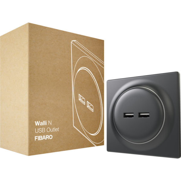 Fibaro Walli N USB Outlet schakel stekkerdoos