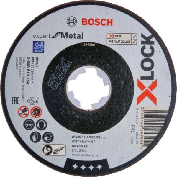 Bosch X-LOCK Expert for Metal doorslijpschijf, Ø 125mm
