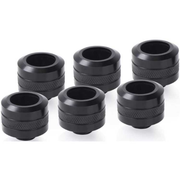 Alphacool Eiszapfen PRO 16 mm HardTube Fitting G1/4 - Deep Black verbinding