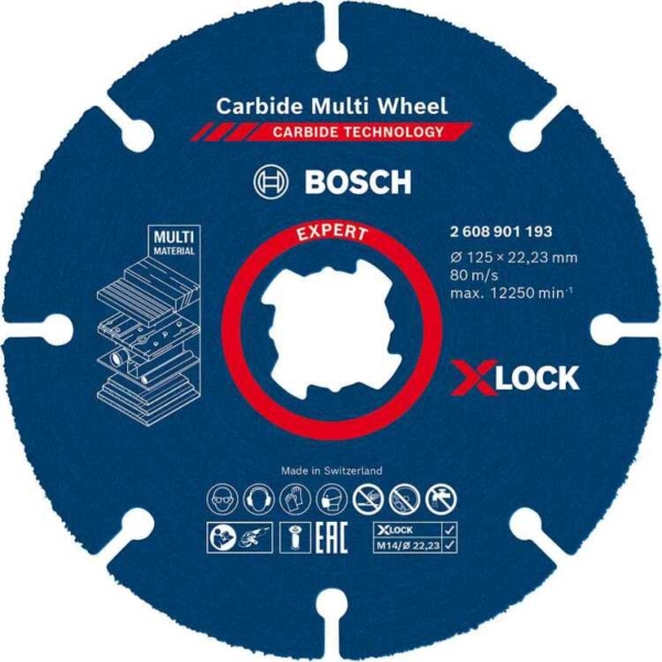Bosch Expert X-LOCK Carbide MultiWheel doorslijpschijf, Ø 125mm