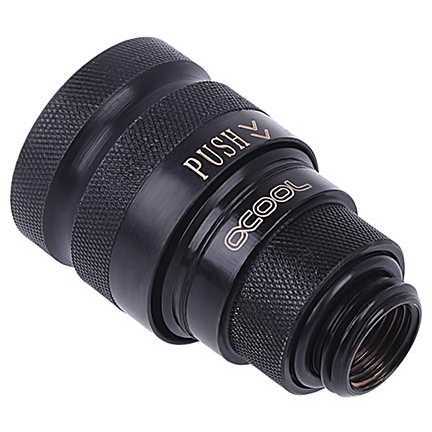 Alphacool Eiszapfen quick release koppeling G1/4 AG - Deep Black sluiting