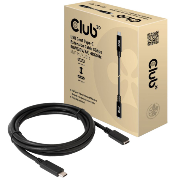 Club 3D USB-C Gen 1 verlengkabel