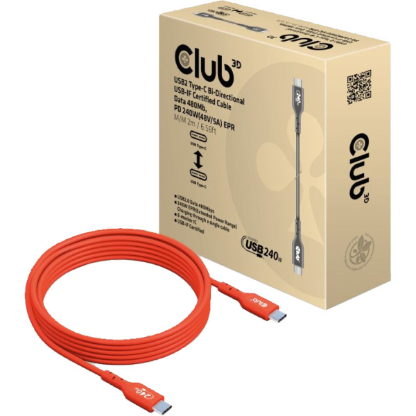 Club 3D USB-C 2.0 Bi-Directional kabel