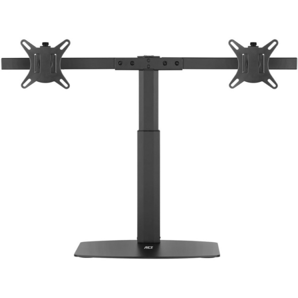ACT Connectivity Monitorarm office, op voet met gasveer, crossbar, 2 schermen