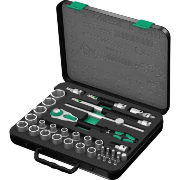 Wera 8100 SC 2 Zyklop Speed-ratelset, 1/2", 37-delig gereedschapsset
