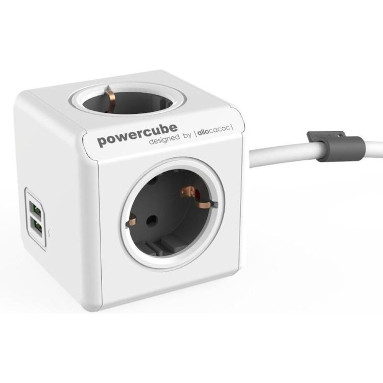 Allocacoc PowerCube Extended USB stekkerdoos
