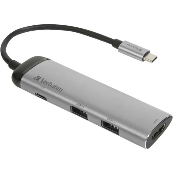 Verbatim USB 3.2 Gen 1 multiport hub, USB-C > 2x USB-A + USB-C + HDMI usb-hub