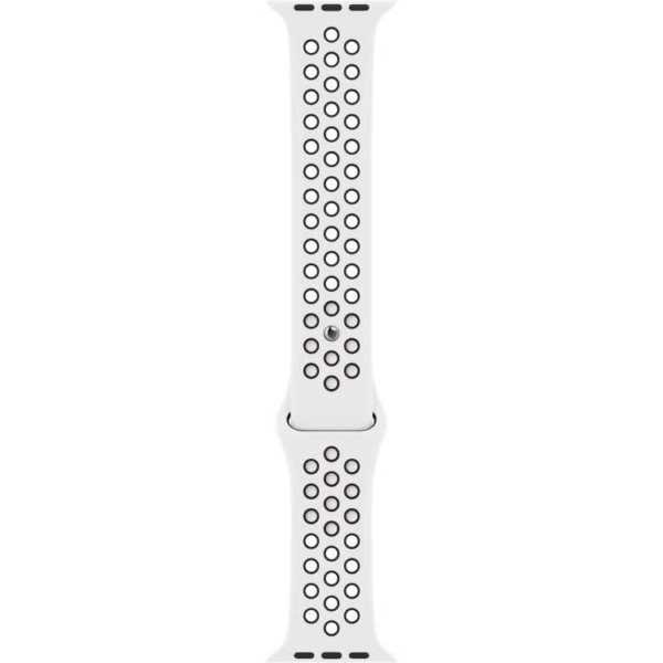Apple Sportbandje van Nike - Summit White/zwart (45 mm) horlogeband