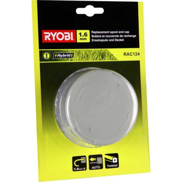 Ryobi Spoel met deksel en 1,6 mm maaidraad RAC124 grastrimmer draad