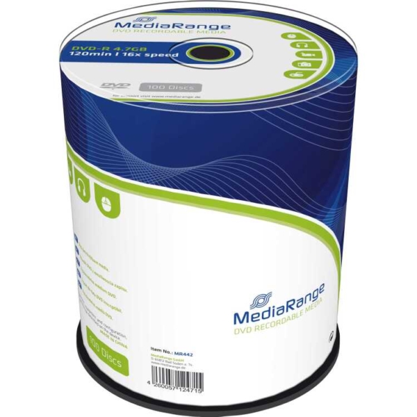 MediaRange DVD-R 4,7 GB blanco dvd's