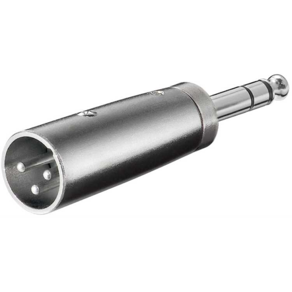 goobay XLR Adapter, AUX jack 6,35mm stereo male naar XLR male