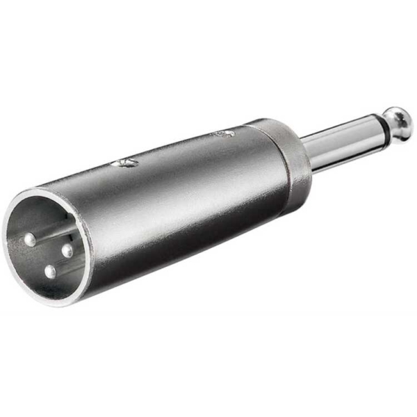 goobay XLR Adapter, AUX jack 6.35mm mono male naar XLR male
