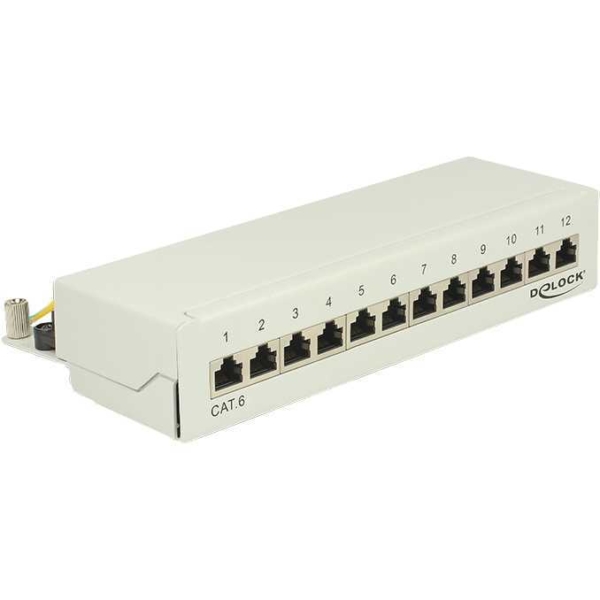 DeLOCK Desktop patchpaneel 12 Port Cat.6