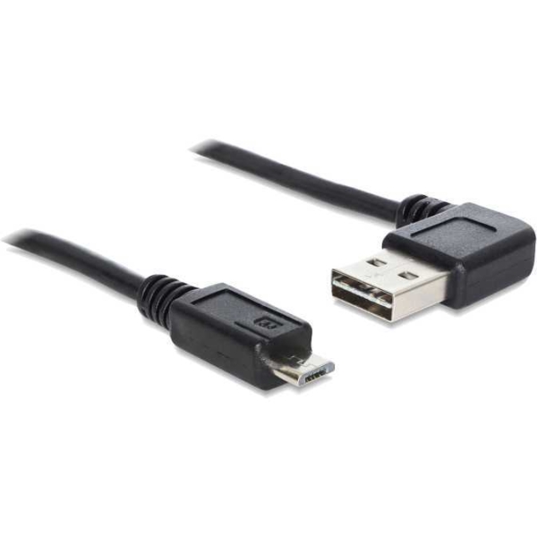 DeLOCK USB-A 2.0 90° > Micro-USB-B kabel