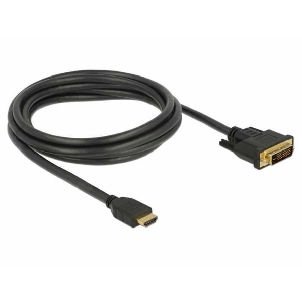DeLOCK HDMI > DVI (24+1) tweerichtingskabel adapter