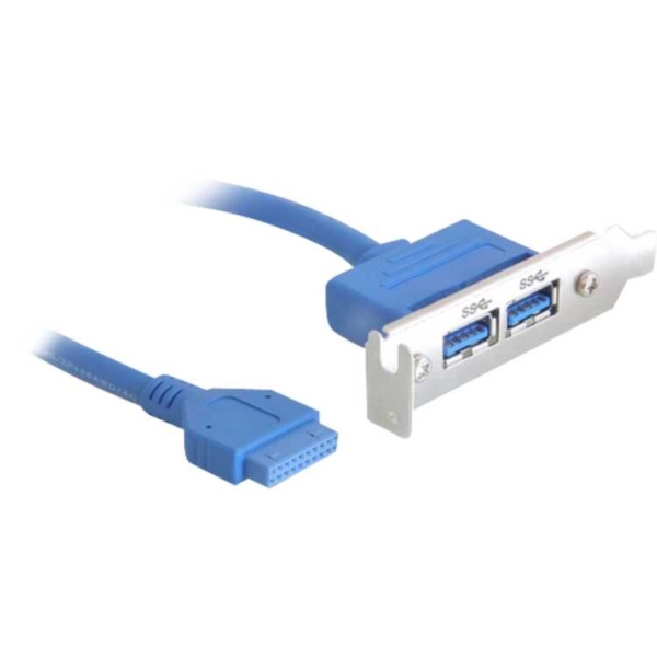 DeLOCK Slotplaat en USB 3.0 naar 19 Pin slotplaatje