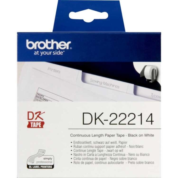 Brother Originele DK-22214 doorlopende labelrol - papier printlint