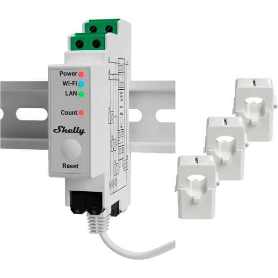 Shelly Pro 3EM-120A energiebesparing