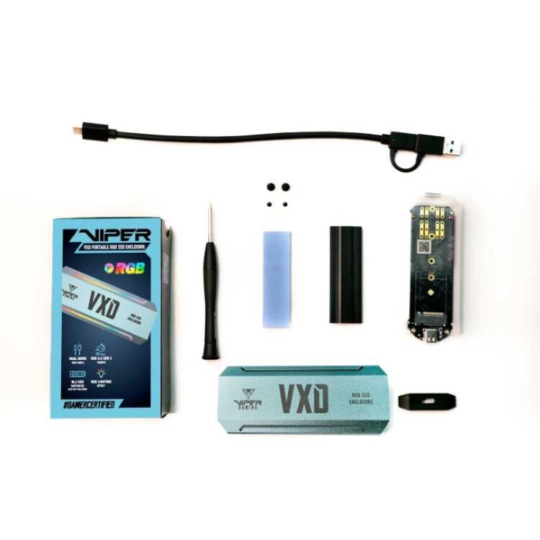 Patriot VXD M.2 PCIe RGB SSD Enclosure externe behuizing