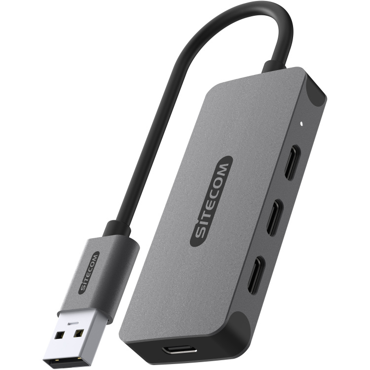Sitecom USB-A naar 4x USB-C usb-hub