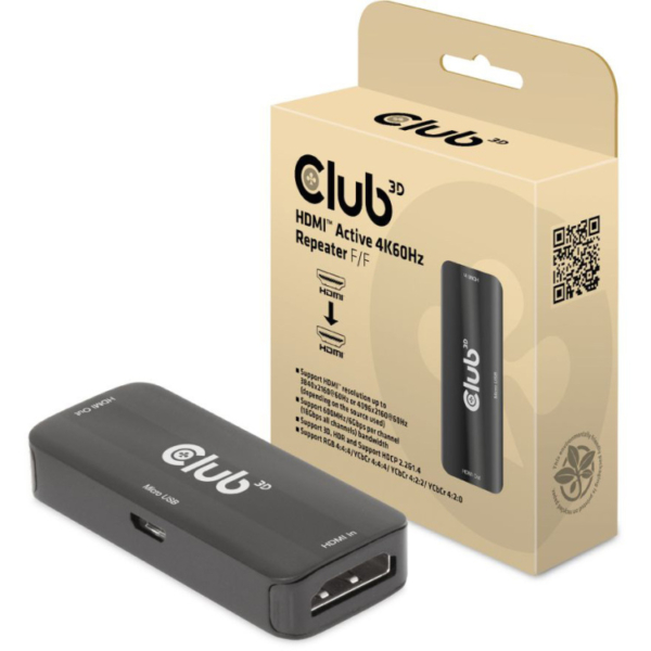 Club 3D HDMI Active 4K60Hz Repeater F/F