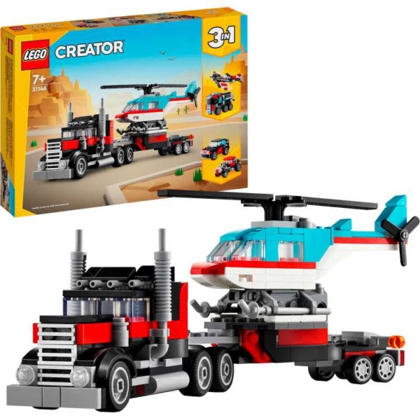 LEGO Creator 3-in-1 - Truck met helikopter Constructiespeelgoed