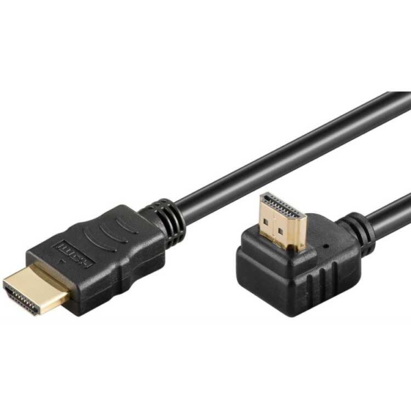 goobay High Speed HDMI kabel 90° met Ethernet (4K@60Hz), 5 meter