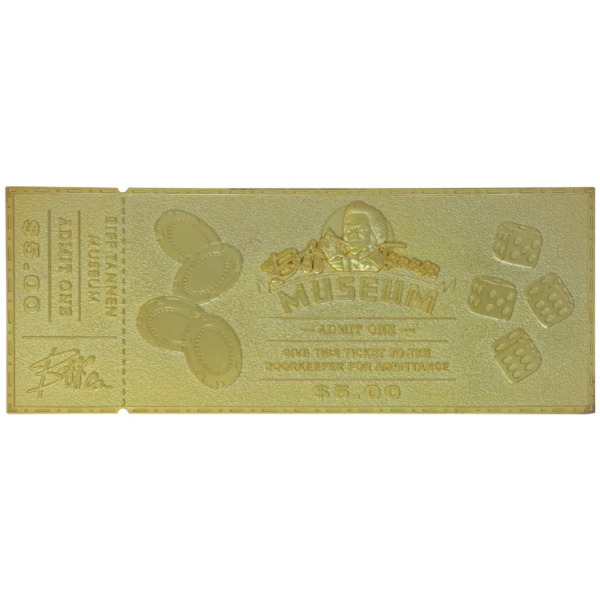 Diverse Back to the Future: Biff Tannen Museum Entrance 24k Gold Plated Ticket Replica decoratie