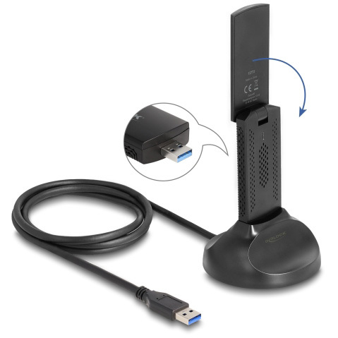 DeLOCK Wi-Fi 6E Dual Band WLAN USB Adapter AX3000 wlan adapter