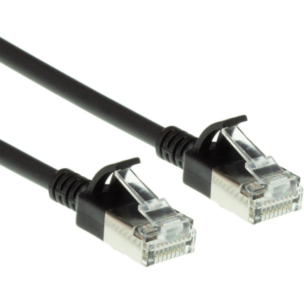 ACT Connectivity LSZH U/FTP CAT6A datacenter slimline patchkabel snagless met RJ45 connectoren