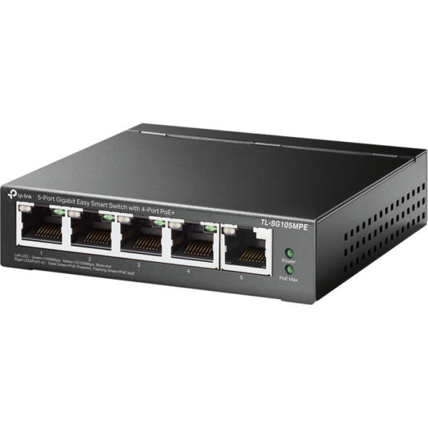 TP-Link TL-SG105MPE 5-Port Gigabit Easy Smart Switch met 4-Port PoE+