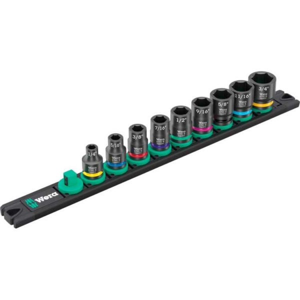 Wera 9608 Dop-magneetstrip B Impaktor Imperial 1 dopsleutel