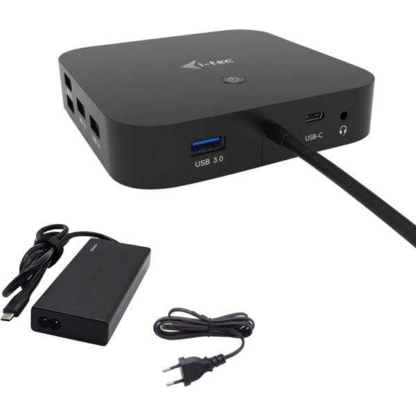i-tec USB-C HDMI DP Docking Station with Power Delivery 65W + Universal Charger 77 W dockingstation