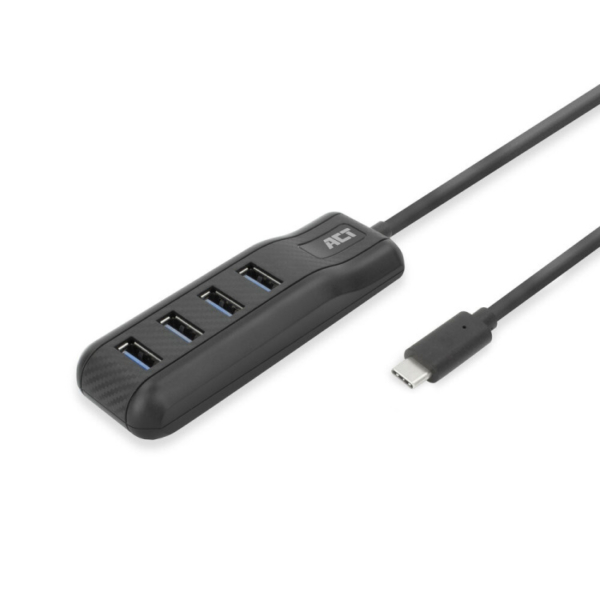 ACT Connectivity USB-C hub 3.0, 4 poorts USB-A usb-hub