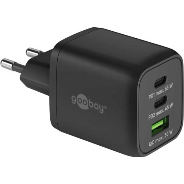 goobay USB-C snellader Nano (65 W) en USB-C textielkabel oplader