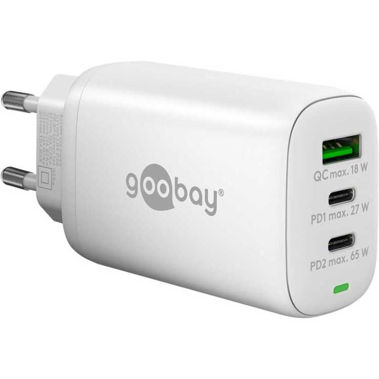 goobay USB-C PD GaN Multiport snellader (65 W) oplader