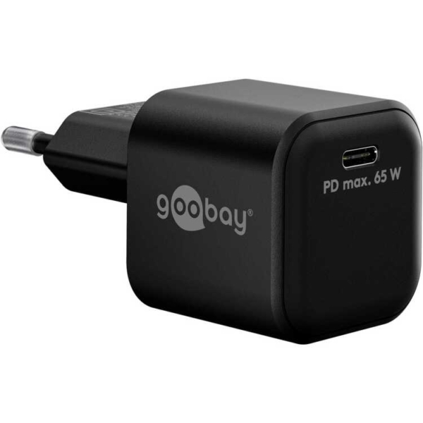 goobay USB-C PD GaN snellader Nano (65 W) oplader