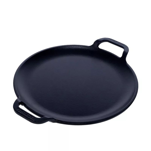 Victoria Pizzapan met twee handgrepen 25 cm, Seasoned bak-/braadpan