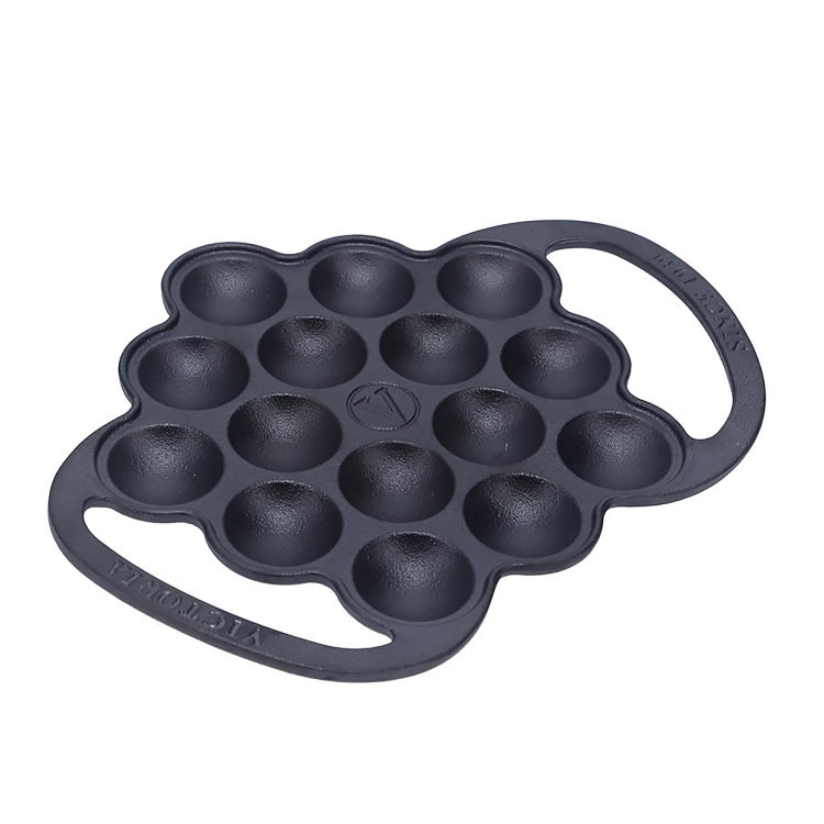 Victoria Poffertjes pan, 15 per keer, Seasoned bak-/braadpan